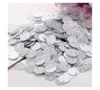 Lentejuelas Grandes 200 Uds. Lentejuelas brillantes de 10mm y 20mm, lentejuelas redondas planas de PVC con lentejuelas en polvo Flash(Color 2,20mm 10g)