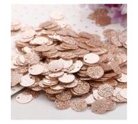 Lentejuelas Grandes 200 Uds. Lentejuelas brillantes de 10mm y 20mm, lentejuelas redondas planas de PVC con lentejuelas en polvo Flash(Color 4,10mm 10g)