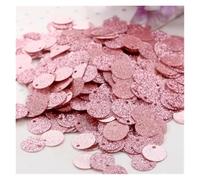 Lentejuelas Grandes 200 Uds. Lentejuelas brillantes de 10mm y 20mm, lentejuelas redondas planas de PVC con lentejuelas en polvo Flash(Color 5,20mm 10g)