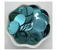 Lentejuelas Grandes 200 Uds. Lentejuelas sueltas redondas planas de PVC de 20mm con 1 agujero lateral Paillettes costura accesorios for manualidades de boda(Color 7)