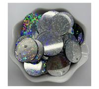 Lentejuelas Grandes 200 Uds. Lentejuelas sueltas redondas planas de PVC de 20mm con 1 agujero lateral Paillettes costura accesorios for manualidades de boda(Color 5)