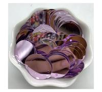 Lentejuelas Grandes 200 Uds. Lentejuelas sueltas redondas planas de PVC de 20mm con 1 agujero lateral Paillettes costura accesorios for manualidades de boda(Color 19)