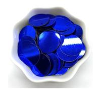 Lentejuelas Grandes 200 Uds. Lentejuelas sueltas redondas planas de PVC de 20mm con 1 agujero lateral Paillettes costura accesorios for manualidades de boda(Color 15)