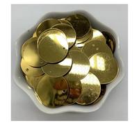 Lentejuelas Grandes 200 Uds. Lentejuelas sueltas redondas planas de PVC de 20mm con 1 agujero lateral Paillettes costura accesorios for manualidades de boda(Color 14)