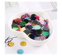 Lentejuelas Grandes 6mm 8mm 10mm 20mm 30mm Lentejuelas sueltas redondas planas Paillettes costura manualidades de boda(Color 1,15mm 10g 120Pcs)