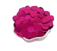 Lentejuelas grandes de 10, 15, 20, 25 y 30 mm, planas, redondas, sueltas, PVC, for costura, manualidades accesorios bricolaje for prendas vestir(Rose red,20mm50g450pcs)