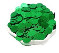Lentejuelas grandes de 10, 15, 20, 25 y 30 mm, planas, redondas, sueltas, PVC, for costura, manualidades accesorios bricolaje for prendas vestir(Green,15mm50g600pcs)