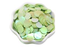 Lentejuelas grandes de 10, 15, 20, 25 y 30 mm, planas, redondas, sueltas, PVC, for costura, manualidades accesorios bricolaje for prendas vestir(Ab green,25mm20g120pcs)