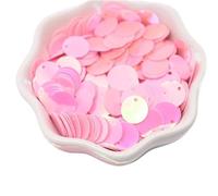 Lentejuelas grandes de 10, 15, 20, 25 y 30 mm, planas, redondas, sueltas, PVC, for costura, manualidades accesorios bricolaje for prendas vestir(Ab pink,20mm50g450pcs)