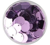 Lentejuelas Grandes Lentejuelas de PVC planas redondas sueltas de 10/15/20/25/30 mm for costura, bodas y manualidades. 50 g.(Light purple,25mm)