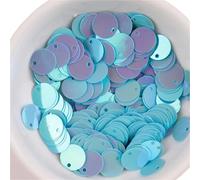 Lentejuelas Grandes Lentejuelas redondas de PVC de 10 mm y 50 g con agujero for costura hecha a mano, ideal for vestidos de fiesta, bolsos y manualidades.(Blue)