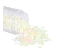 Lentejuelas Grandes Paquete de 10 g de lentejuelas sueltas redondas planas de varios tamaños, 2-6 mm(AB Milk,5mm 1000pcs 10g)