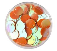 Lentejuelas holográficas sueltas para coser, Lentejuelas holográficas redondas de PVC sueltas con agujero, multicolor, 10-30 mm, for costura y manualidades(Aborange,10mm 10g 240pcs)