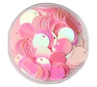 Lentejuelas holográficas sueltas para coser, Lentejuelas holográficas redondas de PVC sueltas con agujero, multicolor, 10-30 mm, for costura y manualidades(Abpink,10mm 10g 240pcs)