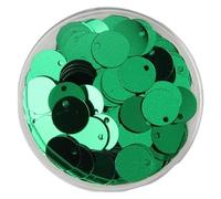 Lentejuelas holográficas sueltas para coser, Lentejuelas holográficas redondas de PVC sueltas con agujero, multicolor, 10-30 mm, for costura y manualidades(Grün,10mm 10g 240pcs)