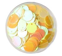 Lentejuelas holográficas sueltas para coser, Lentejuelas holográficas redondas de PVC sueltas con agujero, multicolor, 10-30 mm, for costura y manualidades(Abyellow,10mm 10g 240pcs)