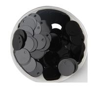 Lentejuelas holográficas sueltas para coser, Lentejuelas holográficas redondas de PVC sueltas con agujero, multicolor, 10-30 mm, for costura y manualidades(Black,10mm 10g 240pcs)