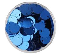 Lentejuelas holográficas sueltas para coser, Lentejuelas holográficas redondas de PVC sueltas con agujero, multicolor, 10-30 mm, for costura y manualidades(Blu,10mm 10g 240pcs)