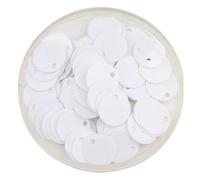 Lentejuelas holográficas sueltas para coser, Lentejuelas holográficas redondas de PVC sueltas con agujero, multicolor, 10-30 mm, for costura y manualidades(Wit,10mm 10g 240pcs)