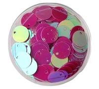 Lentejuelas holográficas sueltas para coser, Lentejuelas holográficas redondas de PVC sueltas con agujero, multicolor, 10-30 mm, for costura y manualidades(Ab Rose Red,10mm 10g 240pcs)