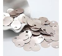 lentejuelas, Lentejuelas, 10 g de lentejuelas color champán, 3 mm a, copa con purpurina, planas, redondas, PVC, for manualidades boda, decoración costura, accesorio bricolaje(20mm Big Hole Champa)