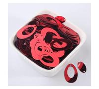 lentejuelas， Lentejuelas en forma de pendiente y huevo for manualidades, multicolor, varios tamaños, paquete 500(Red)