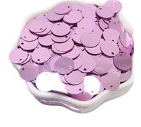 Lentejuelas Lentejuelas grandes de 10, 15, 20, 25 y 30 mm, planas, redondas, sueltas, PVC, for costura, manualidades accesorios bricolaje for prendas vestir(Light purple,25mm20g120pcs)
