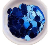 Lentejuelas Lentejuelas redondas de PVC 10 mm y 50 g con agujero for costura hecha a mano, ideal for vestidos fiesta, bolsos manualidades(Sapphire Blue)
