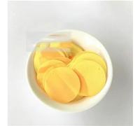 Lentejuelas, Lote de 40 lentejuelas sueltas redondas de PVC de 30 mm for costura, manualidades, álbumes de recortes, proyectos, accesorios colgantes for prendas hechos a mano.(AB Yellow)