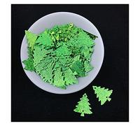 Lentejuelas para manualidades, Lentejuelas Arbol De Navidad 200uds 18x21mm PVC Multicolor(Laser Light Green)