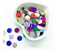 Lentejuelas para manualidades, Lentejuelas redondas for manualidades de varios tamaños, 10-30 mm, multicolor(Mix,25mm 10g 60pcs)