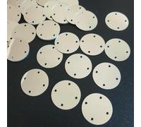 Lentejuelas planas, grandes y redondas, de 4 agujeros, para manualidades, accesorios para prendas de vestir o bolsos, 50 g, 10 mm, 20 mm, 25 mm y 35 mm, plateadas, 25 mm, 50 g