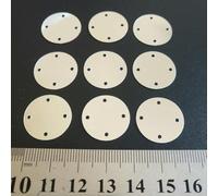 Lentejuelas plateadas de 50 g con 4 agujeros para manualidades, lentejuelas redondas grandes y planas, accesorios para prendas/bolsos, copos de bricolaje de 15 mm/20 mm/35 mm-plata 20 mm-50 g