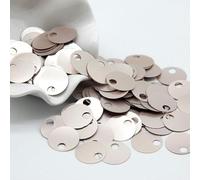 Lentejuelas plateadas grandes de 10 mm, 20 mm, 30 mm, con agujero grande, planas, redondas, sueltas, para manualidades, costura, joyería, boda, accesorios de ropa 10g