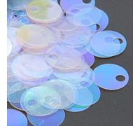 Lentejuelas plateadas grandes de 10 mm, 20 mm, 30 mm, con agujero grande, planas, redondas, sueltas, para manualidades, costura, joyería, boda, accesorios de ropa 10g