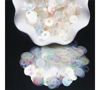 Lentejuelas plateadas grandes de 10 mm, 20 mm, 30 mm, con agujero grande, planas, redondas, sueltas, para manualidades, costura, joyería, boda, accesorios de ropa 10g