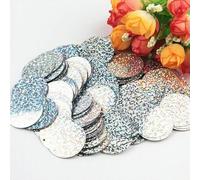 Lentejuelas redondas planas grandes de 30 mm, lentejuelas planas de PVC, lentejuelas sueltas para manualidades, para bodas, 10 g, plateadas, 30 mm