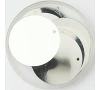 Lentejuelas redondas planas grandes de 30 mm, lentejuelas planas de PVC, lentejuelas sueltas para manualidades, para bodas, 10 g, plateadas, 30 mm