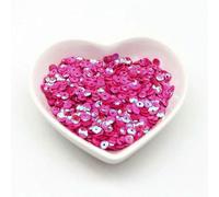 Lentejuelas sueltas cóncavas de 20 g, color 4,0 mm/5 mm, para bordado, costura a mano, manualidades, accesorios de ropa, cuentas, AB, rojo rosa, 20 g, 5 mm, 2400 unidades