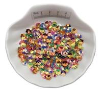 Lentejuelas sueltas de flor de ciruelo multicolor de 5 mm a 8 mm, 30 g/150 g, for costura y manualidades.(Golden Mix,5mm 30g)