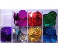 Lentejuelas sueltas, Lentejuelas redondas de PVC 280 holograma multicolor 30 mm for ropa danza del vientre(Mix Colors)