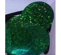 Lentejuelas sueltas, Lentejuelas redondas de PVC 280 holograma multicolor 30 mm for ropa danza del vientre(Green)