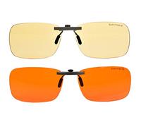 Lentes de bloqueo de luz azul con clip - 99.9 % eficaces para hombres y mujeres, diseño ligero duradero que reduce la fatiga visual, los dolores de cabeza y mejora el sueño (paquete combinado de día y