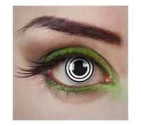 Lentes de contacto coloreadas Black Turning de Aricona - que cubren las lentes años para los ojos oscuros y claros, sin receta, la lentes de color para el carnaval, temático noche y disfraces de Halloween