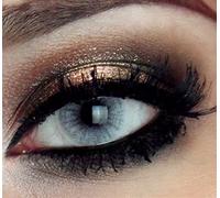 Lentes de contacto sin graduación de color gris, en 1 tono Kit de almacenaje de color aleatorio con estuche, pinza y aplicador.