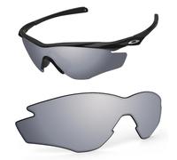 Lentes de repuesto de 1,6 mm compatibles con gafas de sol Oakley M2 Frame OO9212 OO9343 OO9254, antiarañazos y resistentes a los impactos, Espejo plateado oscuro