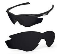 Lentes de repuesto de 1,6 mm compatibles con gafas de sol Oakley M2 Frame OO9212 OO9343 OO9254, antiarañazos y resistentes a los impactos, Negro oscuro