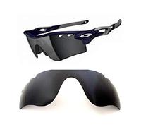 Lentes de repuesto Galaxy para Oakley Radarlock Path, ventiladas, negras, polarizadas, 100 % UVAB