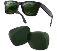 Lentes de repuesto para gafas Ray-Ban Meta Smart Gen 2/1/Wayfarer RW4006/4008/RW4012, 53 mm grande/50 mm regular, antiarañazos, Verde polarizado, 50mm