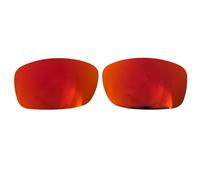 Lentes de repuesto para Oakley Fives Squared OO9238 | Fives Squared Asian Fit (AF) OO9214/1.5mm polarizado/fácil de instalar (rojo)